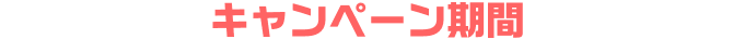キャンペーン期間